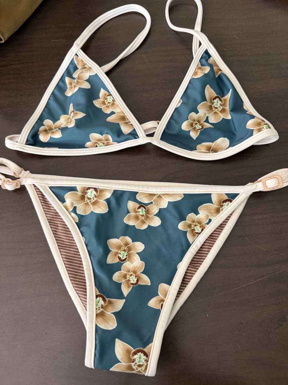 acacia swimwear bottom and top in tropic. Never worn. Small bottom, medium top